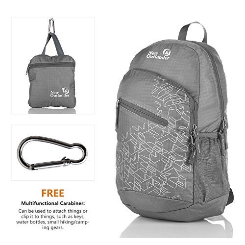 Outlander Packable Handy Lightweight Travel Hiking Backpack Daypack-Grey-L - Image 2
