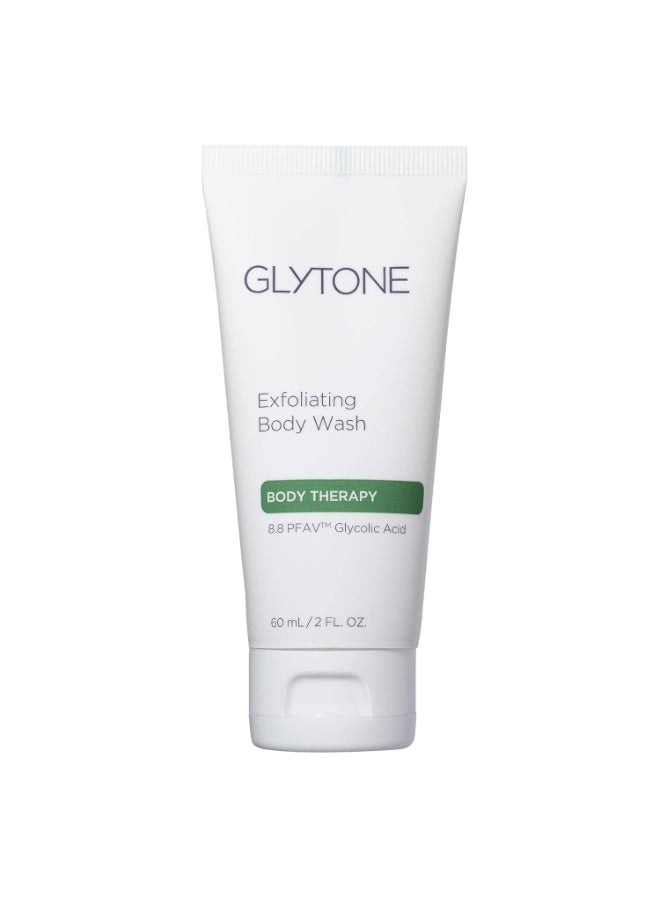 GLYTONE Glycolic Acid Body Wash â€“ Exfoliating & Moisturizing Body Wash for Dry Skin, Reduce Keratosis Pilaris â€“ Fragrance-Free Exfoliator with Glycolic Acid for Rough & Bumpy Skin, 2 Fl Oz