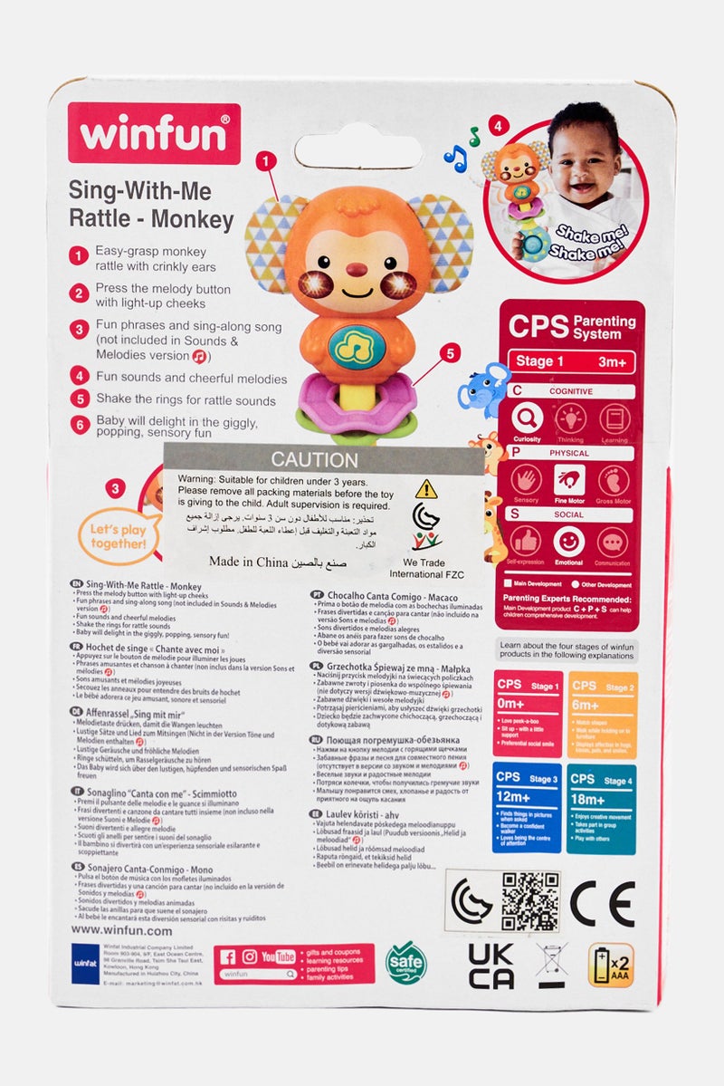 WinFun Sing With Me Rattle Monkey - Image 3