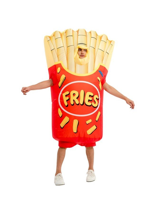 One Casa Inflatable Costume Adult,Blow Up French Fries Suit,Full Body Chips Halloween Costumes for Men Women - Image 4