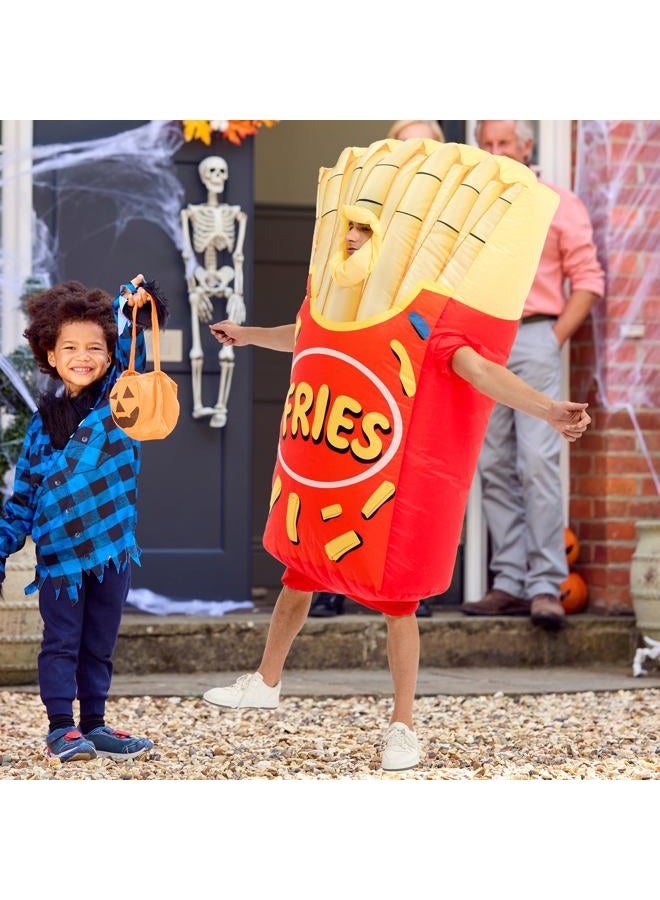One Casa Inflatable Costume Adult,Blow Up French Fries Suit,Full Body Chips Halloween Costumes for Men Women - Image 3