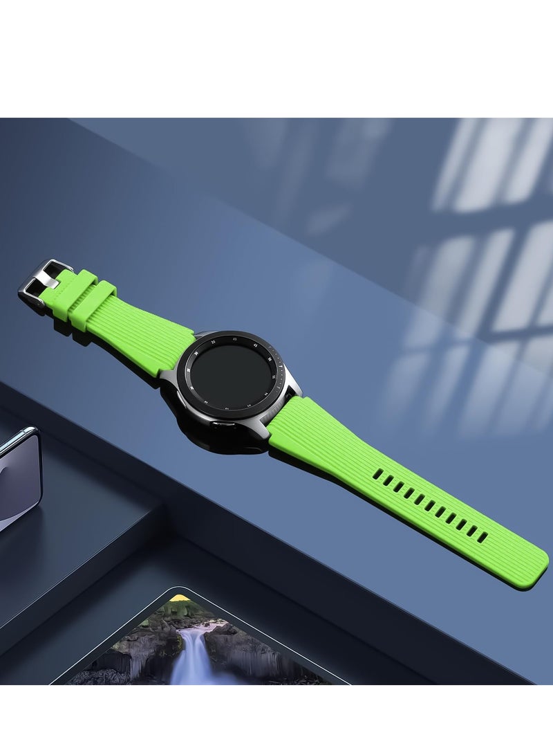 Silicone Sport Band 22MM Strap For Samsung Galaxy Watch 3 45mm/Watch 46mm/Gear S3/Huawei watch GT3 GT4 46MM/Huawei Watch 3&4/3&4 Pro/GT2E/GT2 Pro/GT GT2 46MM/Amaz fit GTR 4/3/3Pro/2/2e Neon Green - Image 3