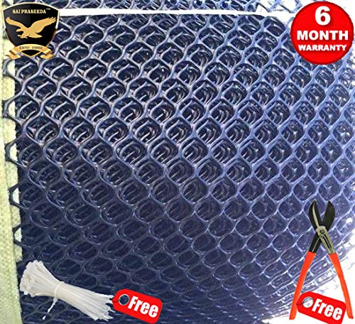 SAI PRASEEDA PVC Nylon Garden Fencing Net/Mesh (3.3feet/10feet) UV Stabilized Heavy 800GSM Anti Bird Net Black Color 6 Months Guarantee with Free 1 Cutter,50 PVC Tags Model NO:2 - Image 5