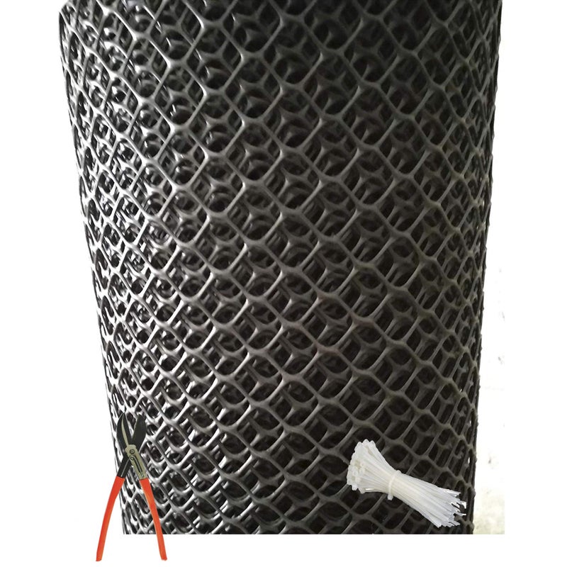 SAI PRASEEDA PVC Nylon Garden Fencing Net/Mesh (3.3feet/10feet) UV Stabilized Heavy 800GSM Anti Bird Net Black Color 6 Months Guarantee with Free 1 Cutter,50 PVC Tags Model NO:2 - Image 3