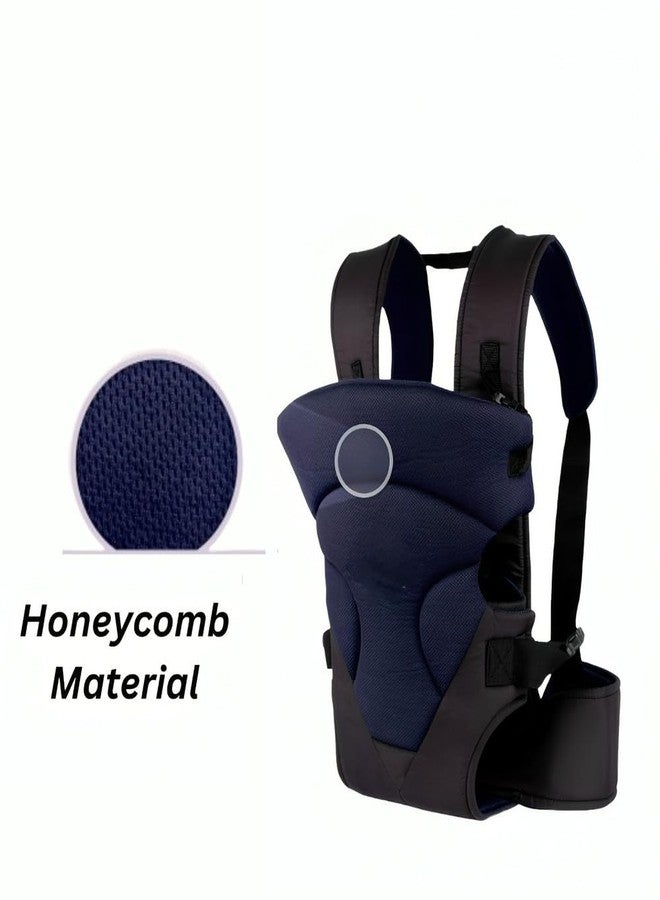 Laee cute 6-in-1 Baby Carrier Bag with Hip Seat | Adjustable Straps & Padded Support | Multi-Carry Options Perfect for Parents (Navy to Black) - Image 5