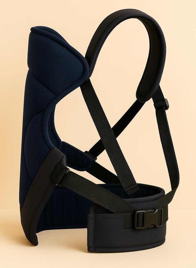 Laee cute 6-in-1 Baby Carrier Bag with Hip Seat | Adjustable Straps & Padded Support | Multi-Carry Options Perfect for Parents (Navy to Black) - Image 3