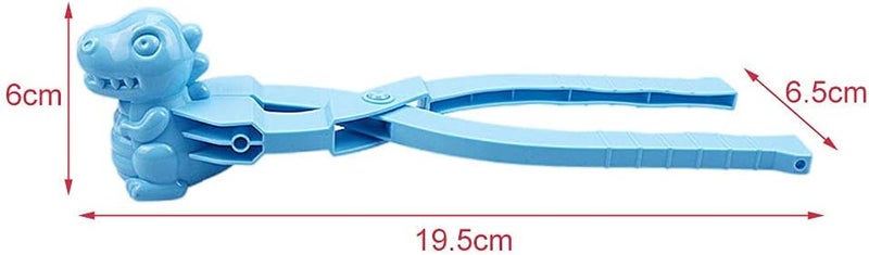 klarako Snowball Maker Toys, Dinosaur Shaped Toys and Sand Mold Fun Winter Outdoor Snow Tools Snowball Clip Snowball Game Toys for Kids Snowball Maker Tools - Blue - Image 4