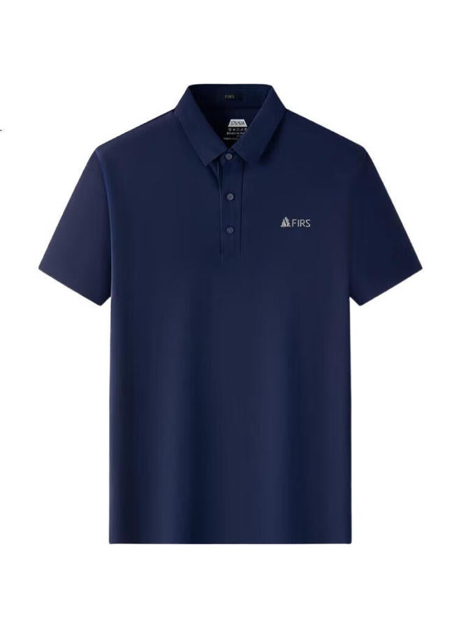 Firs Men'S Short Sleeve T-Shirt Summer Ice Silk Quick-Drying Cool Feeling Polo Shirt Men'S Workwear With 7A Antibacterial Sunscreen Seamless - Image 3