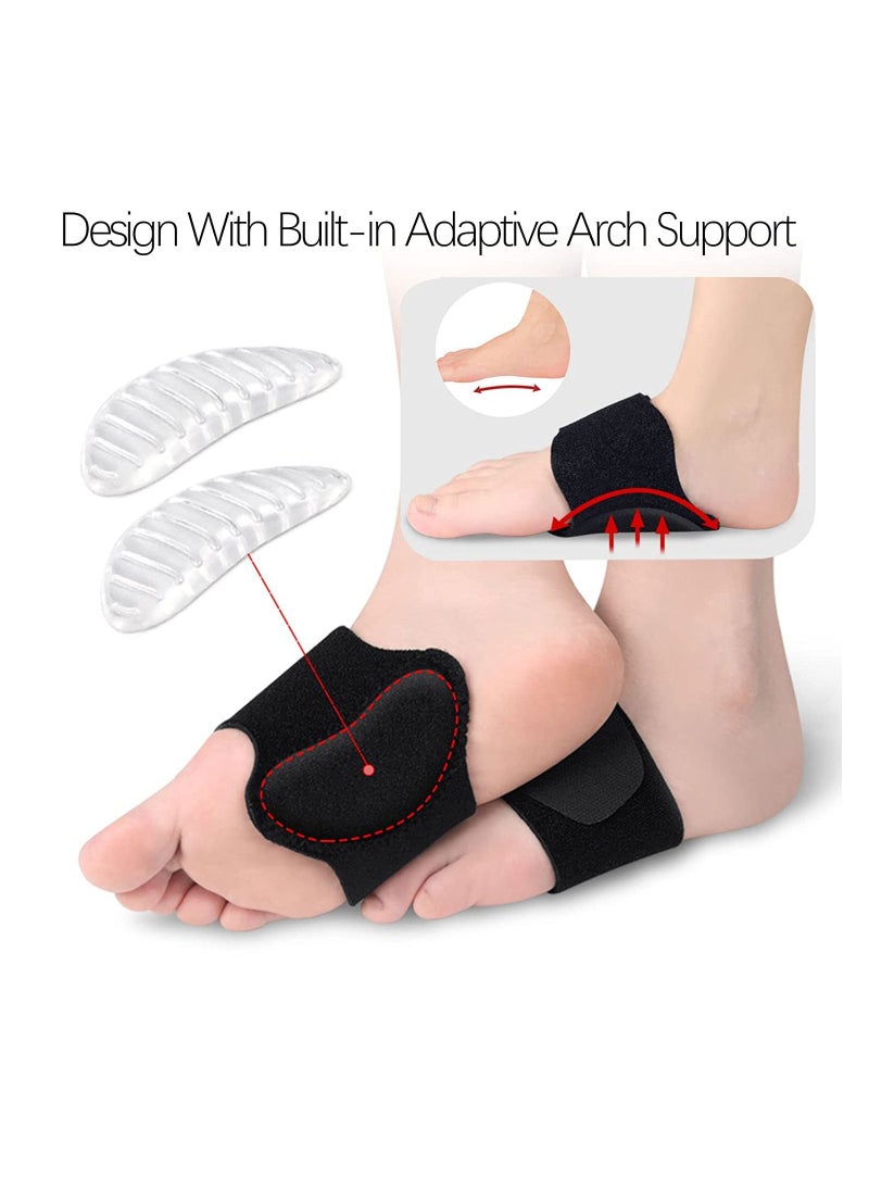 IKBEN IKBEN Orthotic Arch Support Plantar Fasciitis Relief Arch Support Brace Foot Pain Relief Flat Feet Insoles Gel Arch Support Cushions Flat Feet Support Orthopedic Foot Care Gel Pads  - Image 2