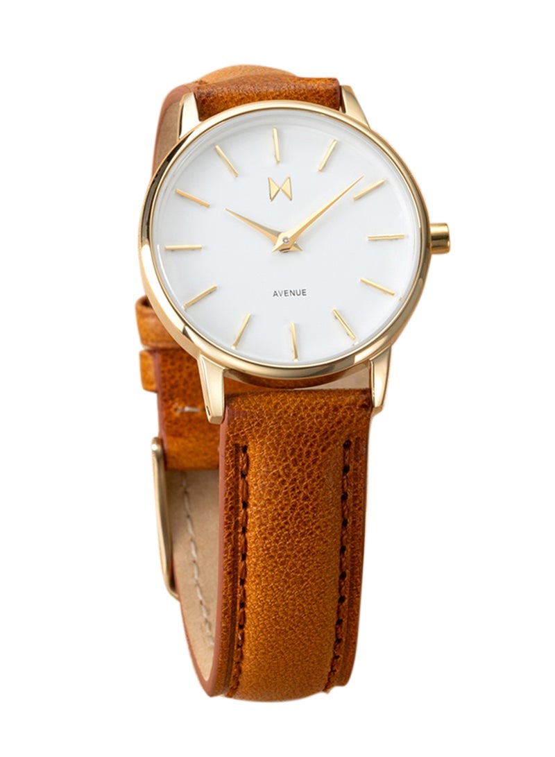 MVMT ROUND ANALOG WOMEN'S WHITE CASE WATCH - 28000376-D - Image 1