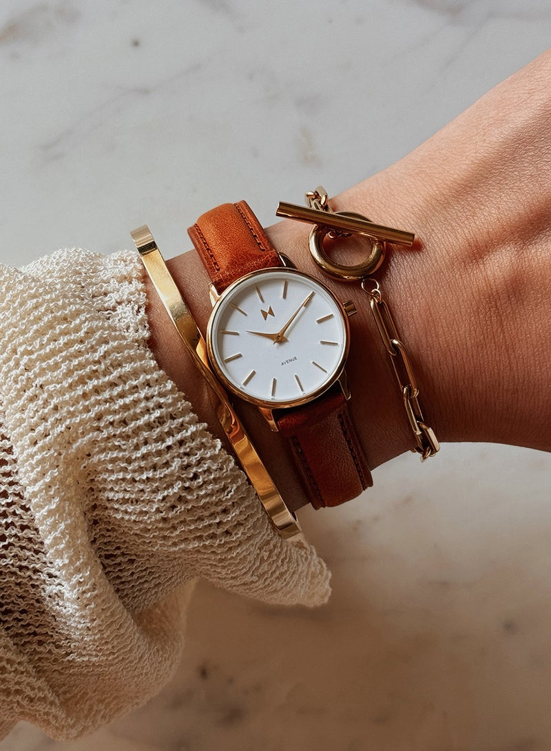 MVMT ROUND ANALOG WOMEN'S WHITE CASE WATCH - 28000376-D - Image 2