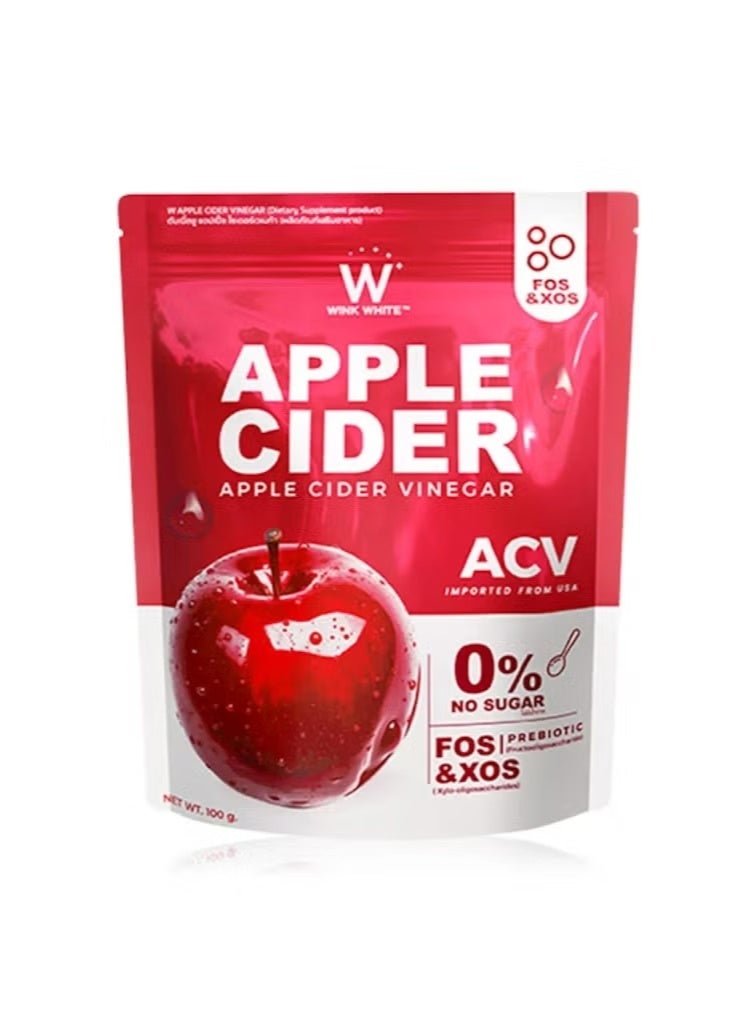 وينك وايت مسحوق مشروب خل التفاح ACV 100 غرام | تركيبة بريبيوتيك خالية من السكر - Image 1