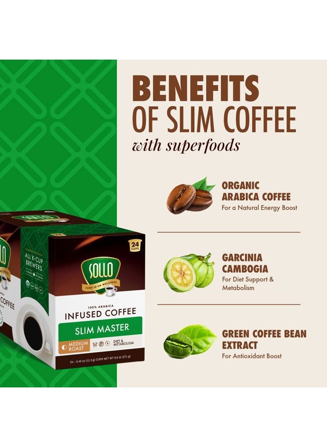SOLLO Organic Weight Loss Coffee Pods, Medium Roast, Low Acid, Diet-Friendly Single Serve Pods, Compatible With 2.0 K-Cup Keurig Brewers, 24 K Cup - Image 5