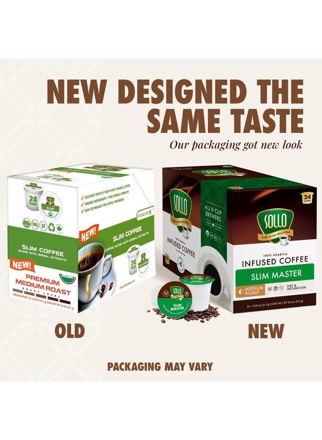 SOLLO Organic Weight Loss Coffee Pods, Medium Roast, Low Acid, Diet-Friendly Single Serve Pods, Compatible With 2.0 K-Cup Keurig Brewers, 24 K Cup - Image 4