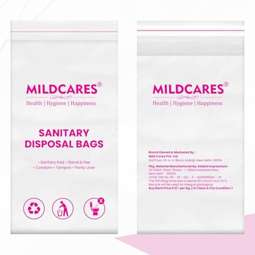 MildCares Sanitary Disposable Bags (Pack of 25) | Leakproof Disposalable Bag For Sanitary Pads, Condoms, Diaper, Panty Liner & Tampoons | Bags For Discrete Disposal Of intimate Products For Women - Image 2