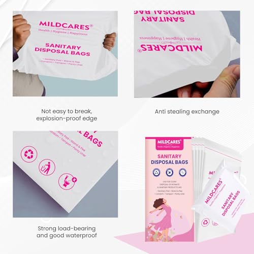 MildCares Sanitary Disposable Bags (Pack of 25) | Leakproof Disposalable Bag For Sanitary Pads, Condoms, Diaper, Panty Liner & Tampoons | Bags For Discrete Disposal Of intimate Products For Women - Image 5