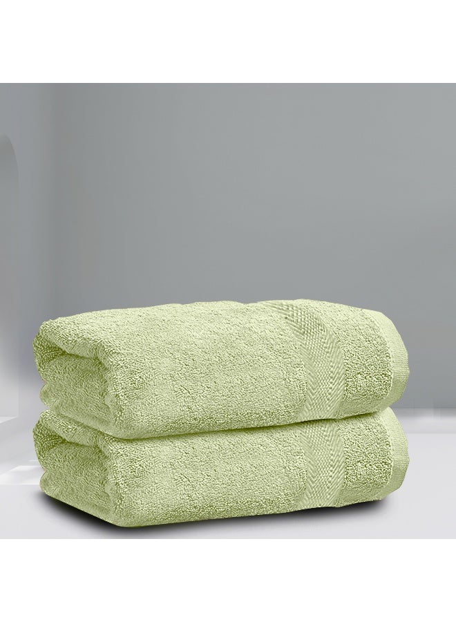 Rest Bath Towel Set Of 2 Mint Green Cotton Towel 70X140Cm , 27X55 Inch Luxury Hotel Towel Set Absorbent Durable Lightweight Washable Quick Dry Spa Quality Beach Pool Family Bath Towel.  - Image 1