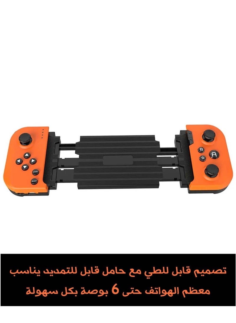 جهاز تحكم ألعاب لاسلكي للهواتف الذكية بلوتوث قابل للطي متوافق مع IOS و Android يد جيمينج مع حامل قابل للتمديد حتى 6 بوصة أزرار متعددة لتحكم احترافي في ألعاب الموبايل_ يد تحكم ببجي للهاتف_كنترولر العاب جوال_يد تحكم بلوتوث للموبايل_ملحقات العاب الموبايل - Image 2