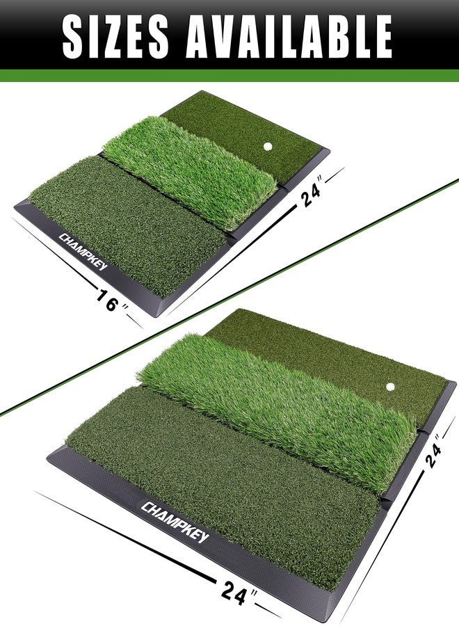 CHAMPKEY Professional Tri-Turf Golf Hitting Mat | Heavy Duty Rubber Backing Practice Mat Ideal for Indoor and Outdoor Training - Image 5