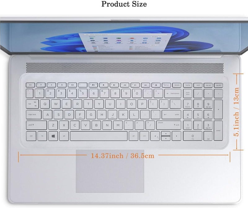 eWINNER 2 Pack Universal Keyboard Protector Cover Skin for 15.6"-17.3" Laptops - Clear Silicone - Image 2