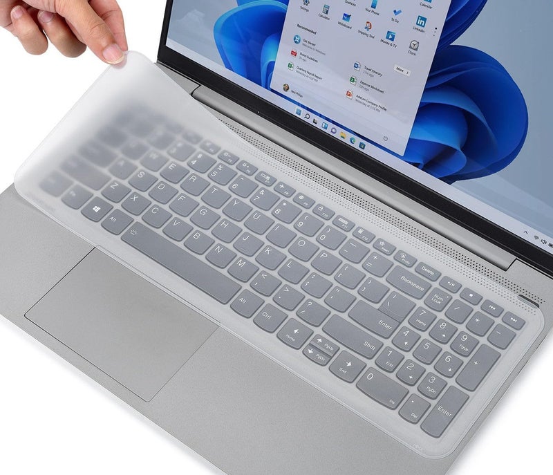 eWINNER 2 Pack Universal Keyboard Protector Cover Skin for 15.6"-17.3" Laptops - Clear Silicone - Image 1