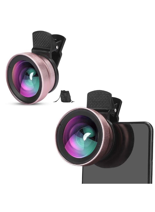 Professional 2 in 1 Lens Universal Clip 37mm Mobile Phone Lens 0.45x 49uv Super Wide-Angle + Macro HD Lens for All Smartphones - Image 1