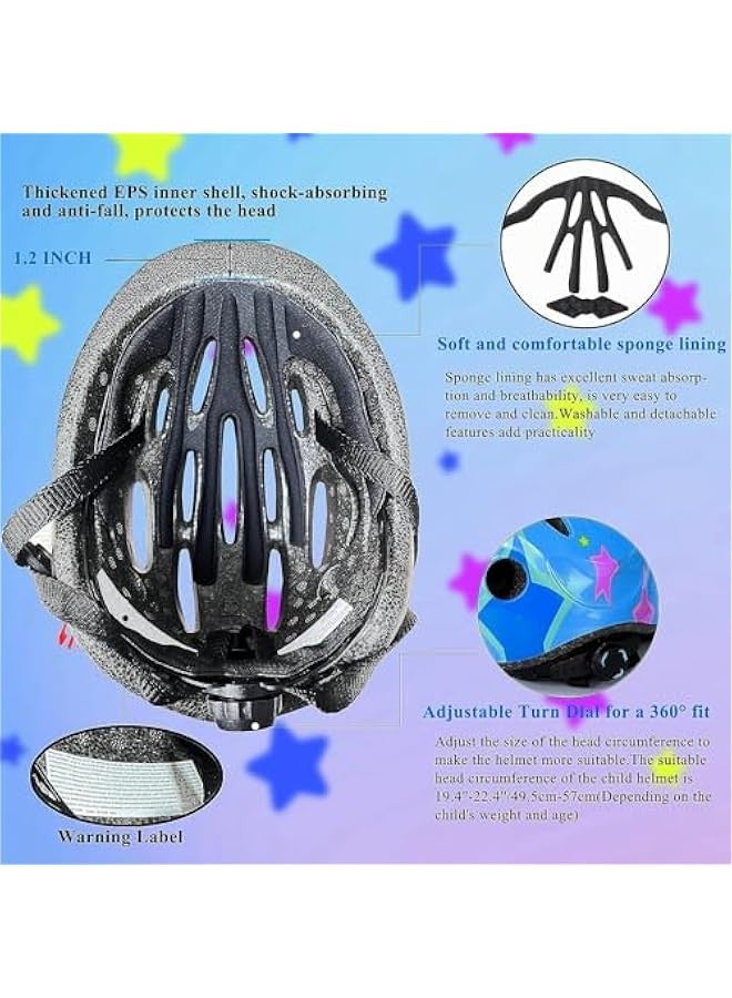 TRASSLE Kids Helmet Boys Girls Lightweight Bike Helmet for Cycling Scooter Skating, Multi-Sport Safety Protective Gear 2 3 4 5 Years Old Children Cute Cartoon Adjustable Helmet  - Image 5