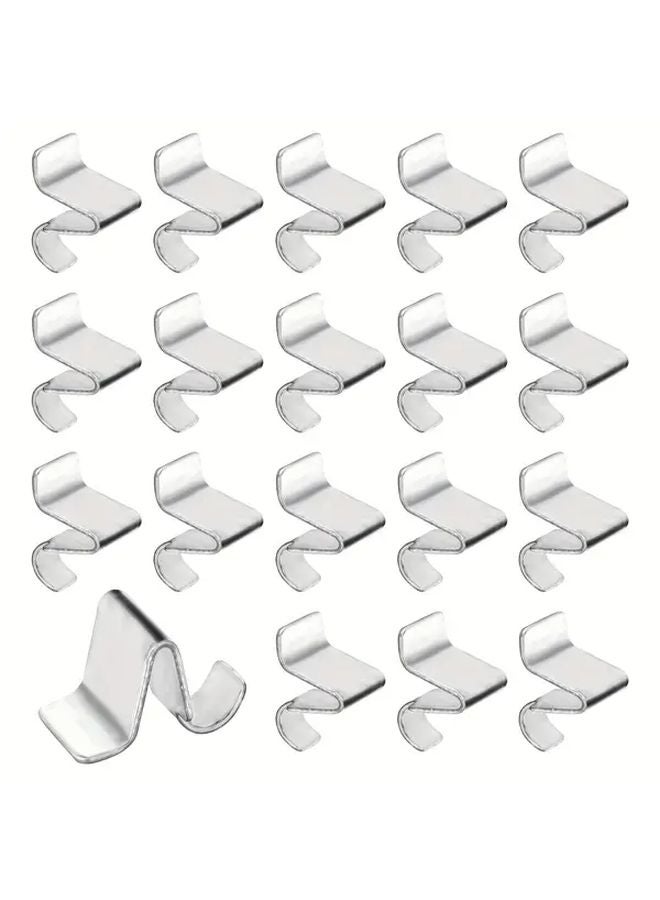 18pcs Heavy Duty Metal Shelf Clips Curved Design Brackets For Kitchen Cabinets Bookshelves - Image 1