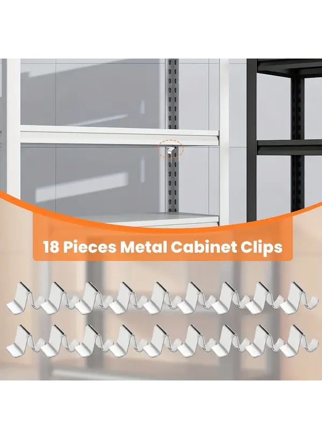 18pcs Heavy Duty Metal Shelf Clips Curved Design Brackets For Kitchen Cabinets Bookshelves - Image 5