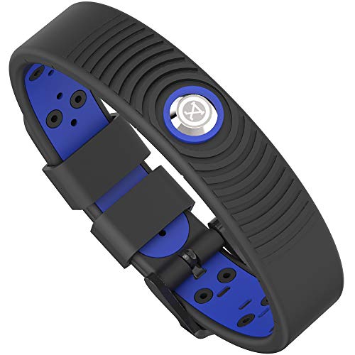 PROEXL® 18 MAX Sports Magnetic Bracelet - Waterproof - Breathable Strap - Super Strength - (Black Azul) - Image 1