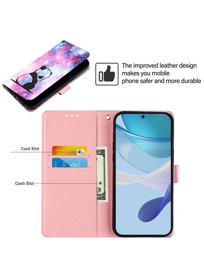 اس-توب جراب لهاتف Samsung Galaxy A56 5G بنمط رسم ملون من الجلد المنسوج البسيط - Image 5