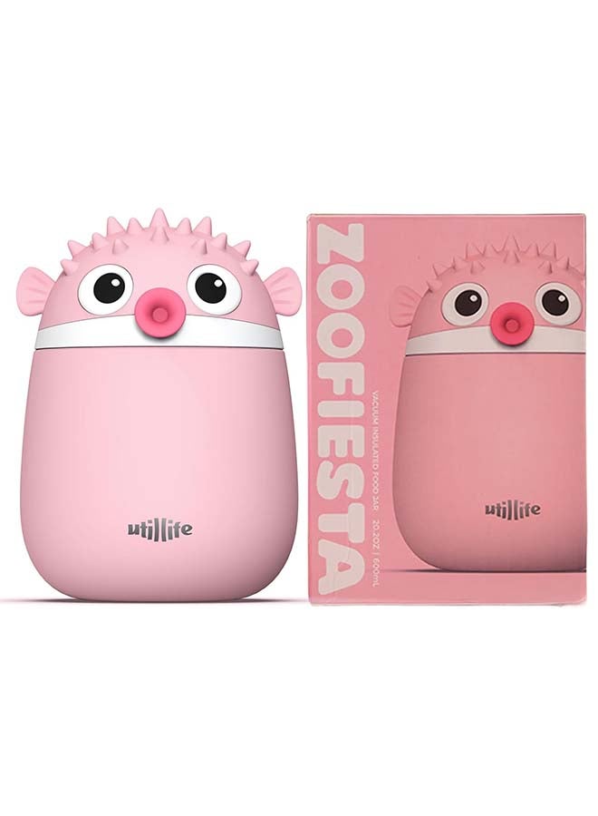Utilife Zoofiesta Kids Insulated Food Jar - Pufferfish - Vacuum Thermos for Hot & Cold Meals - Image 1