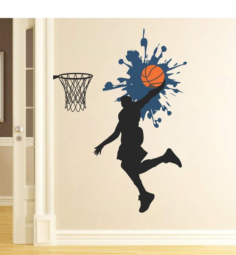 VCREATE DECOR Football Player Wall Sticker Decal PVC VinylSize58 Cm X 64 Cm - Image 1