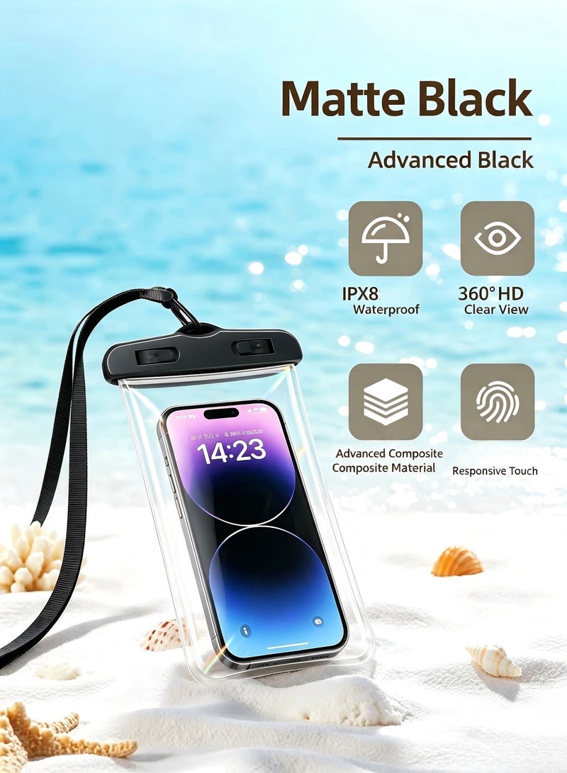 Waterproof Phone Pouch Compatible with iPhone 17/16/15/14/13/12 Pro Max & Galaxy S24+/S23 7in Waterproof Phone Case, IPX8 Beach Travel Must Haves, Lanyard Dry Bag Case, Beach Essential Dry Bag - Image 1