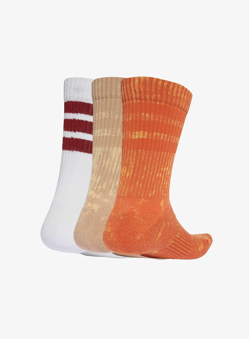 Adidas 3 Pack 3 Stripes  Cushioned Crew  Wash  Socks