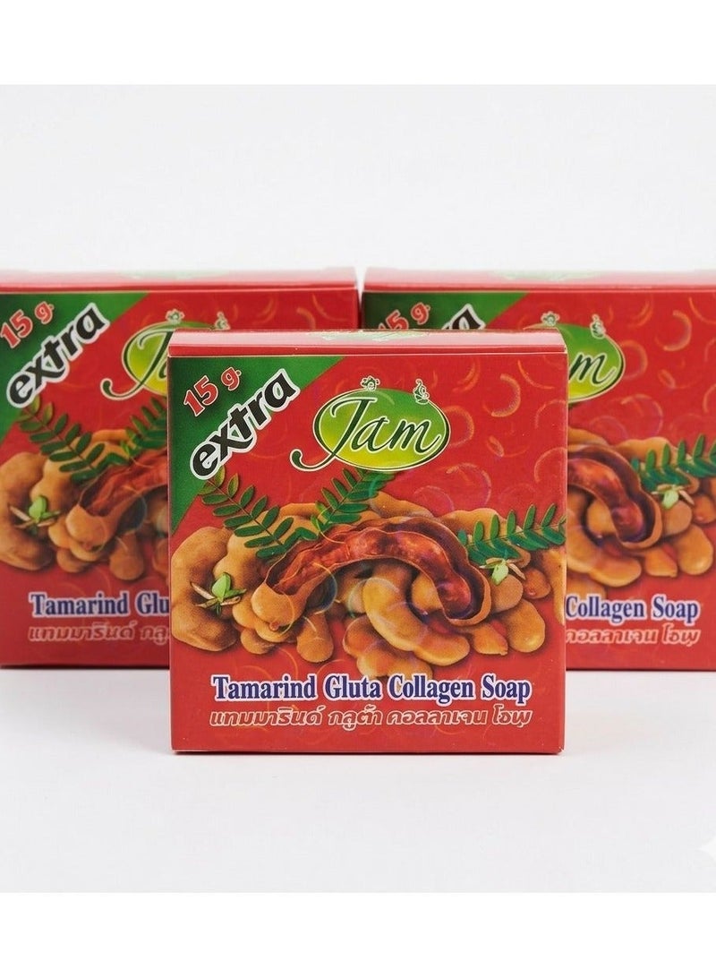 جام صابون تايلندي بالتمر الهندي والجلوتا والكولاجين من جام 3 قطع - Image 1
