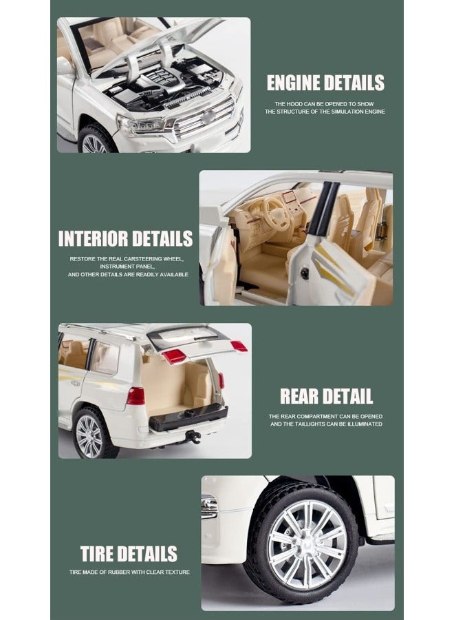 حديقة الألعاب مجسم سيارة دفع رباعي 1/32 سيارة لعبة من سبيكة المعدن مع ميزات الصوت والضوء وحركة سحب للخلف مركبة متينة للأولاد وهواة الجمع هدية سيارة مصغرة عالية الجودة - Image 3
