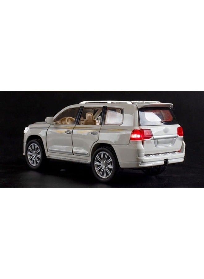 حديقة الألعاب مجسم سيارة دفع رباعي 1/32 سيارة لعبة من سبيكة المعدن مع ميزات الصوت والضوء وحركة سحب للخلف مركبة متينة للأولاد وهواة الجمع هدية سيارة مصغرة عالية الجودة - Image 5