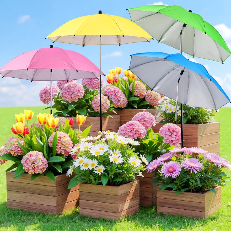 FuBegi Garden Umbrellas for Plants 4 Pack 30 Large Plant Umbrellas for Outdoor Plants Flowers Plant Shade Umbrella with Stake for Potted Plants 433 Height Plant Sun Shade Cover UV Protection - Image 2