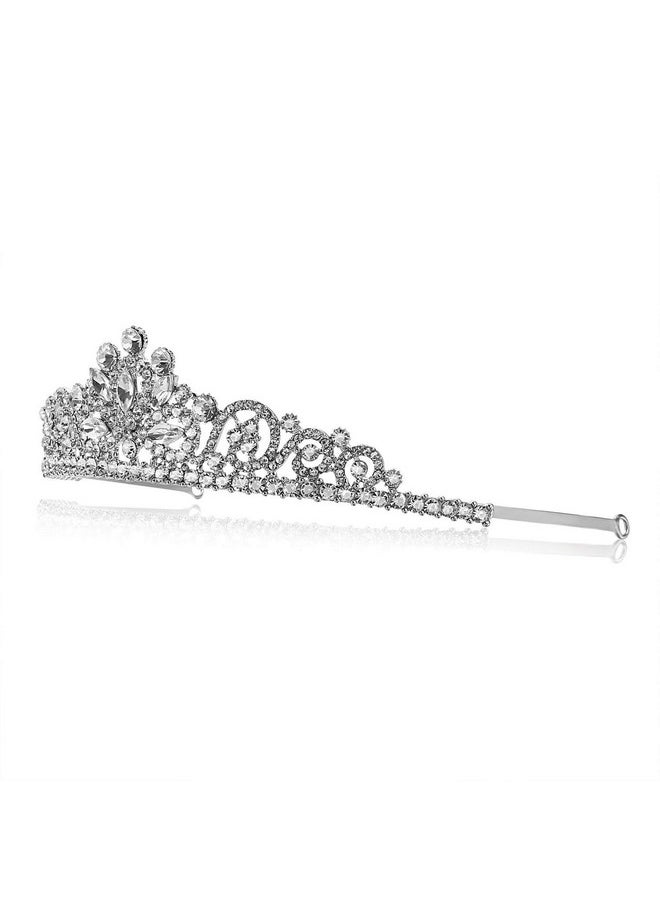 SAMKY Bridal Tiara Crown With Rhinestone Wedding Headpiece Bride'S Crystal Hair Accessories For Woman  - Image 3