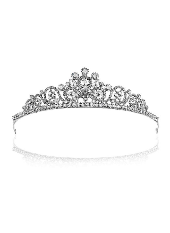 SAMKY Bridal Tiara Crown With Rhinestone Wedding Headpiece Bride'S Crystal Hair Accessories For Woman  - Image 2