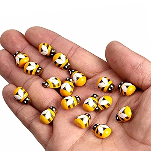 Krisah Wood, Foam, Paper 5 Pcs Butterflies Stakes,10 Pcs Mushrooms, 10 Pcs Honeybees & 10Pcs Ladybugs Garden/Plant Décor,Multi Color,Small - Image 4
