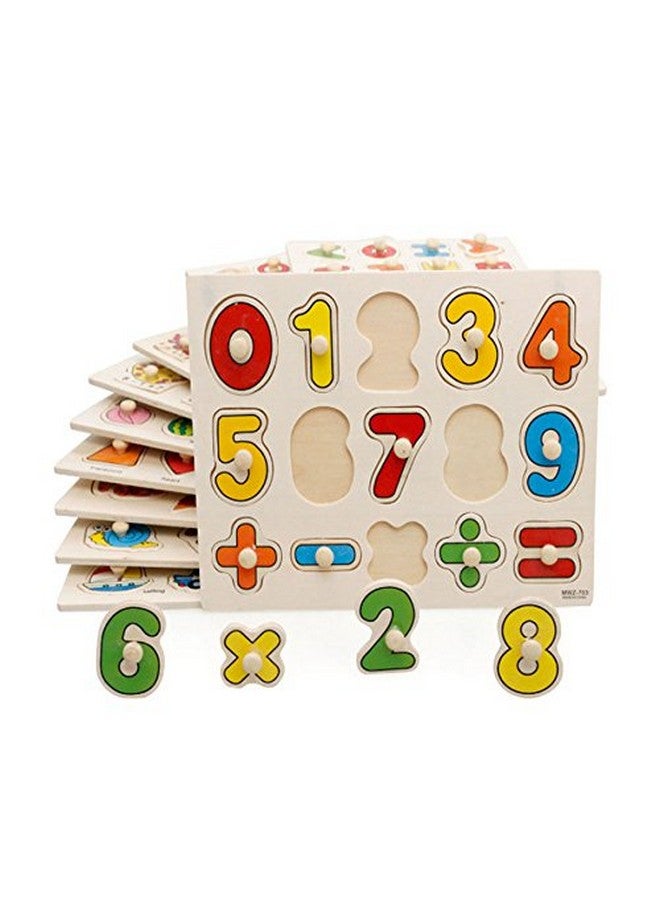 FunBlast® Wooden Colorful Learning Educational Board for Kids with Knobs, Educational Learning Wooden Board Tray, Size- 30 X 22 CM, Available in 8 Different Variants (Numbers) - Image 2