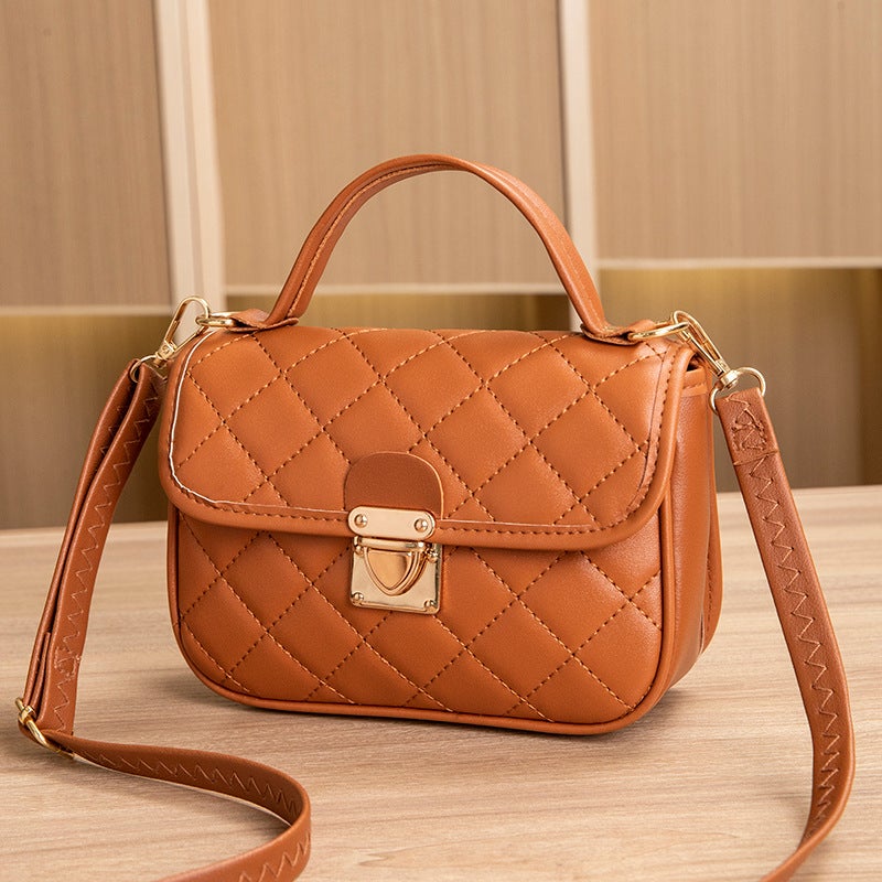 Trendy Women'S Bags Fashion Textured Versatile Crossbody Bag Fashion Retro Quilted Small Square Bag For Women - Image 1