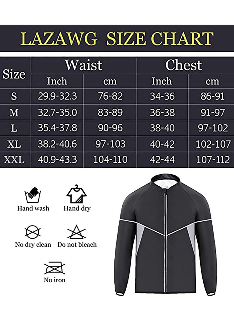 SYOSI - Men's Sauna Sweat Suit |  Weight Loss Shapewear Boxing Top Shirt Waist Jacket Trainer Workout Shaper Sweatsuit Long Sleeves Men Premium Shapewear Ideal for Boxing, High Intensity Training L - Image 1