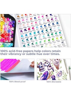 Ohuhu Ohuhu Marker Pads Art Sketchbook, 7.6"x10" Large Paper Size, 120LB/200GSM Heavy Smooth Drawing Papers, 60 Sheets/120 Pages, Spiral Bound Sketch Book for Alcohol Markers Christmas Gift  - Image 2