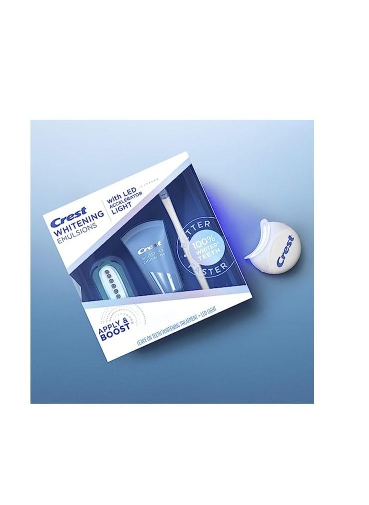Crest - Crest Whitening Emulsions Leave-on Teeth Whitening Gel Kit With LED Accelerator Light, 0.63 Oz - Image 1
