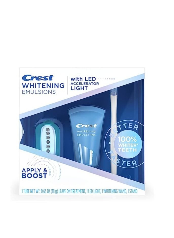 Crest - Crest Whitening Emulsions Leave-on Teeth Whitening Gel Kit With LED Accelerator Light, 0.63 Oz - Image 1