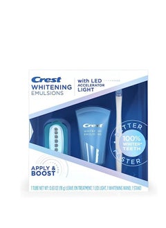 Crest Whitening Emulsions Leave-on Teeth Whitening Gel Kit With LED Accelerator Light, 0.63 Oz