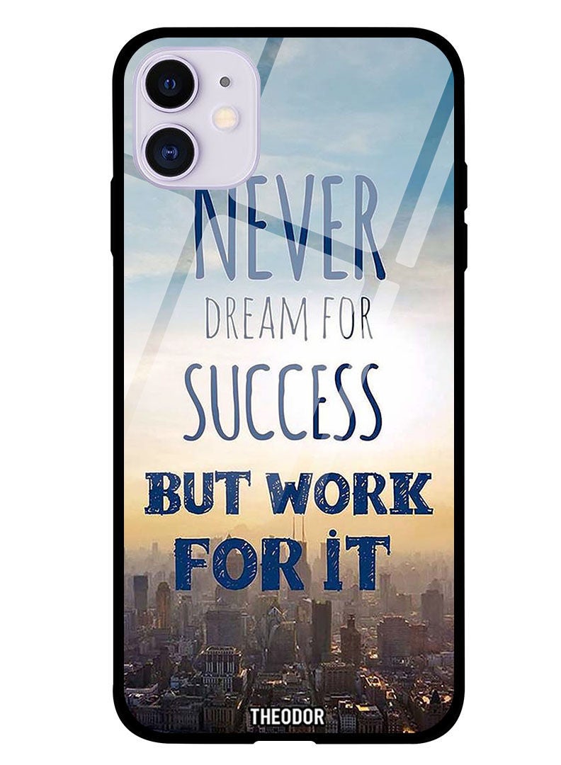 Theodor Protective Tempered Glass Case Cover IPHONE 12 6.1  Never Dreams For Success - Image 1